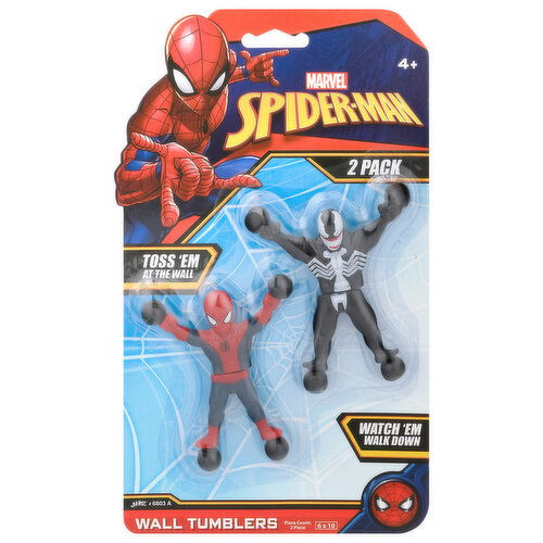 Marvel Wall Tumblers, Spider Man, 2 Pack