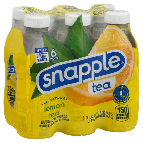 Snapple Tea, Lemon, 6 Pack