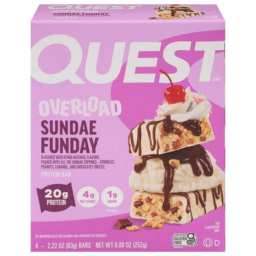 Quest Protein Bar, Overload, Sundae Funday