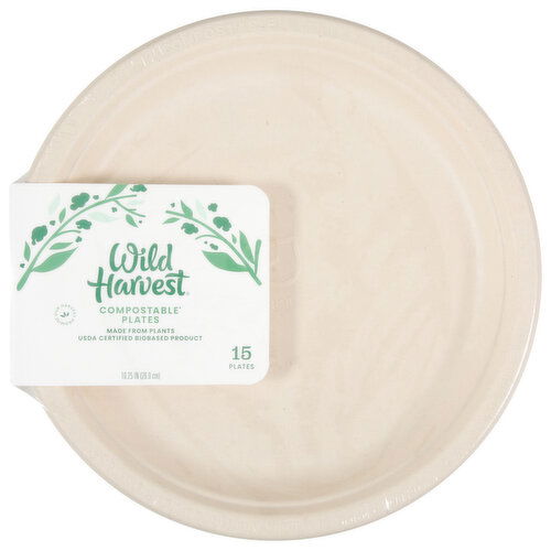 Wild Harvest Plates, Compostable