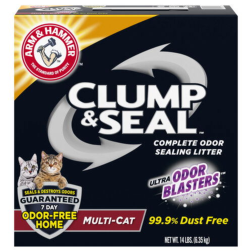 Arm & Hammer Clump & Seal Ultra Odor Blasters Litter, Complete Odor Sealing, Multi-Cat