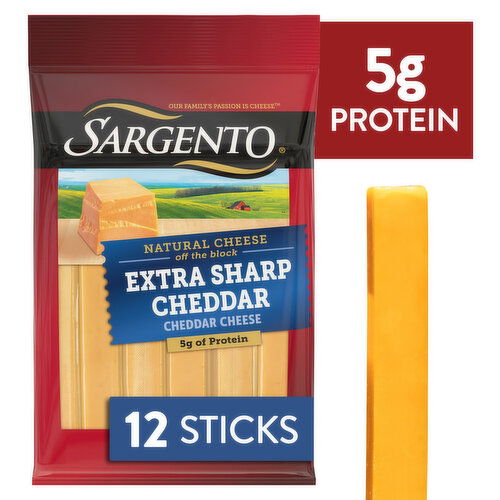 SARGENTO Sargento® Extra Sharp Natural Cheddar Cheese Snack Sticks, 12-Count