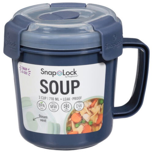 Snap Lock Container, Soup, 3 Cup