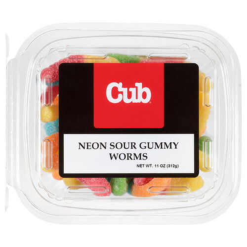 Cub Neon Sour Gummy Worms