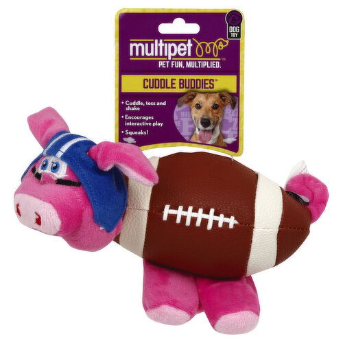 Multipet Cuddle Buddies Dog Toy, Pig Skins