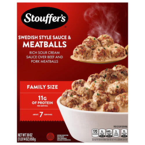 Stouffer's Sauce & Meatballs, Swedish Style, Family Size