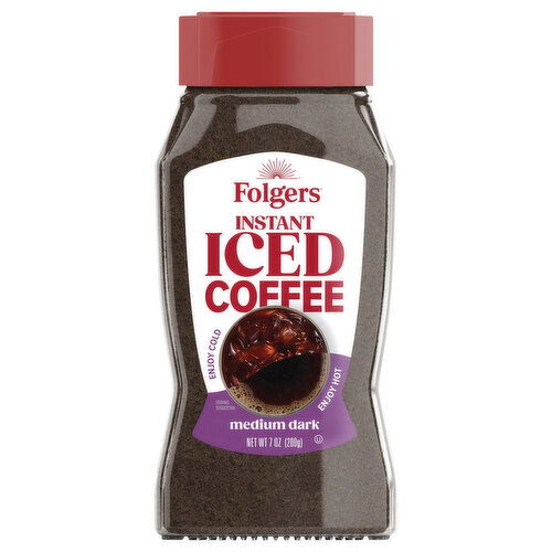 Folgers Coffee, Iced, Medium Dark, Instant