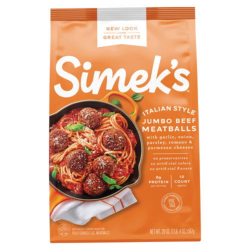 Simek's Meatballs, Jumbo Beef, Italian Style