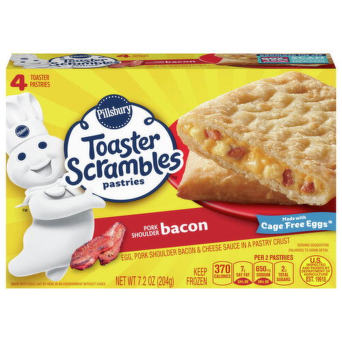 Pillsbury Toaster Scrambles Toaster Pastries, Pork Shoulder Bacon