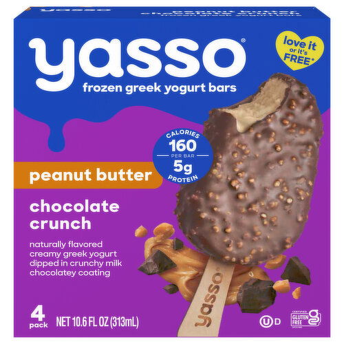 Yasso Greek Peanut Butter Chocolate Crunch Yogurt Bars
