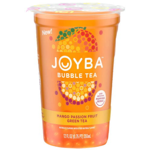 Joyba Bubble Tea, Mango Passion Fruit, Green Tea