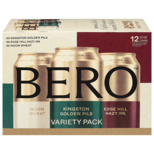 Bero Beer, Noon Wheat/Kingston Golden Pils/Edge Hill Hazy IPA, Variety Pack