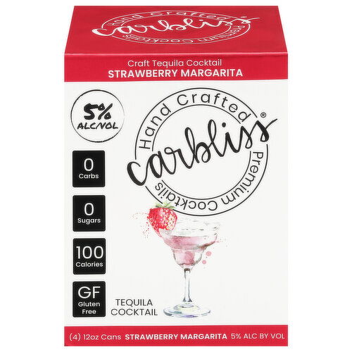 Carbliss Strawberry Margarita Tequila Cocktail