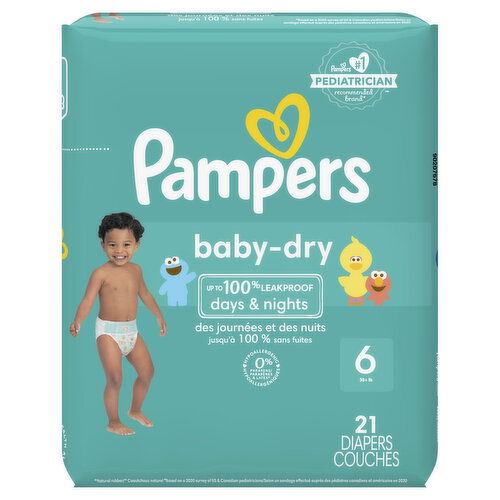 Pampers Baby Dry Baby Dry Diapers Size 6 21 Count