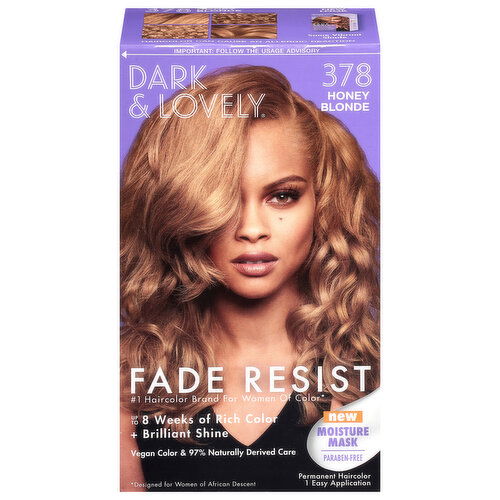 Dark & Lovely Fade Resist Honey Blonde 378 Permanent Haircolor