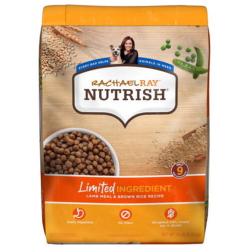 Rachael Ray Nutrish Natural Adult Lamb Meal & Brown Rice Recipe Food for Dogs