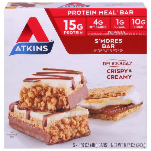 Atkins Protein Meal Bars, S'mores