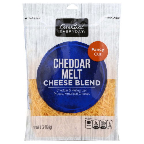 Essential Everyday Cheese Blend, Cheddar Melt, Fancy Cut