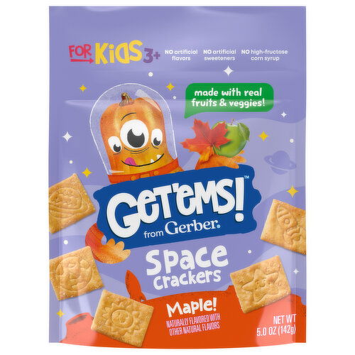 Gerber Get'ems! Space Crackers, for Kids 3+, Maple