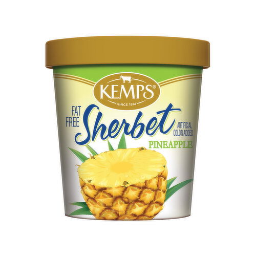 Kemps pineapple flavored sherbet