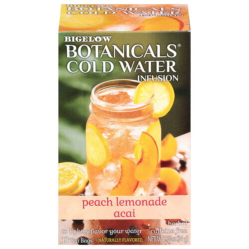 Bigelow Botanicals Caffeine Free Peach Lemonade Acai Cold Water Infusion