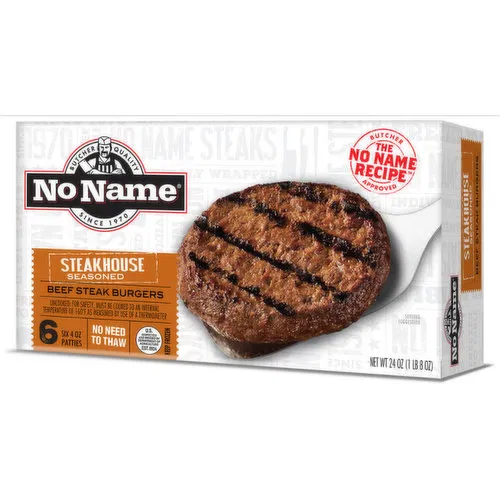 No Name Steakhouse Seasoned Burgers