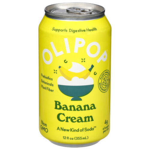 Olipop Soda, Banana Cream