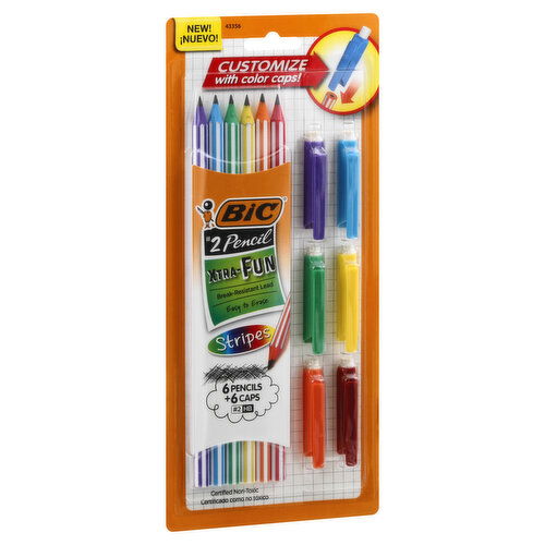 BiC X-Fun Pencils, Stripes, No. 2