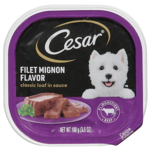 Cesar Canine Cuisine, Filet Mignon Flavor, Classic Loaf in Sauce