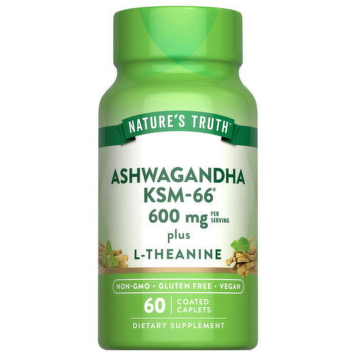 Nature's Truth Ashwagandha KSM-66, 600 mg, Caplets