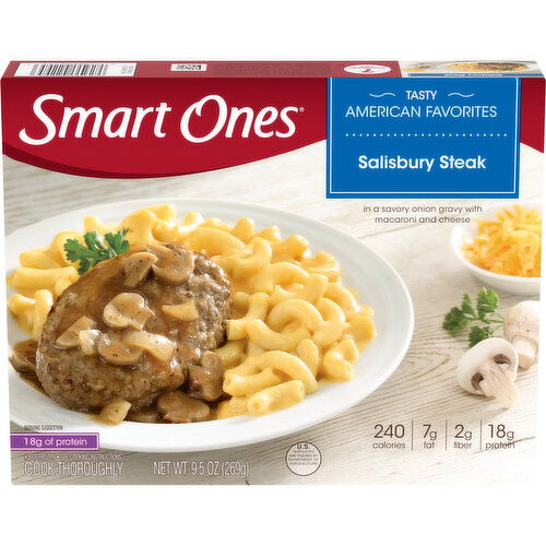 Smart Ones Salisbury Steak with Onion Gravy & Macaroni & Cheese Frozen Meal