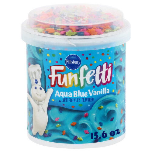 Pillsbury Funfetti Frosting, Aqua Blue Vanilla