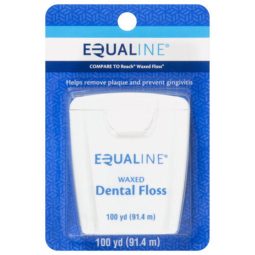 Equaline Dental Floss, Waxed, 100 Yard
