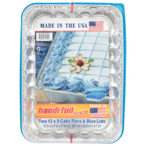 Handi-Foil Cake Pans & Blue Lids