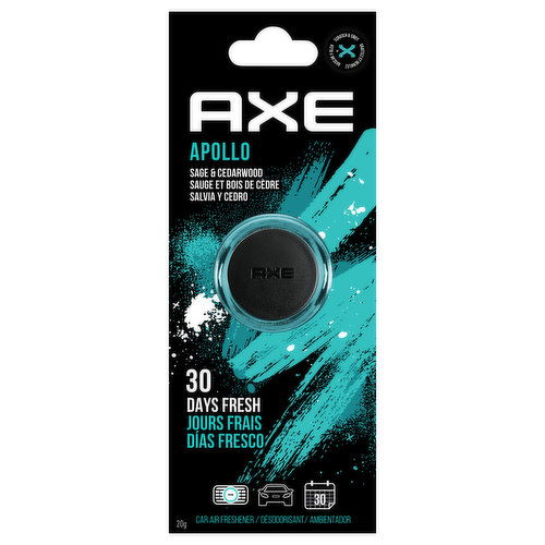 Axe Apollo Car Air Freshener, Sage & Cedarwood, Apollo