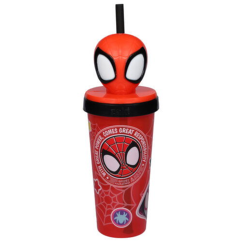 Zak! Tumbler, SpiderMan-AmzFriend, Super Slipper, 18 Ounce