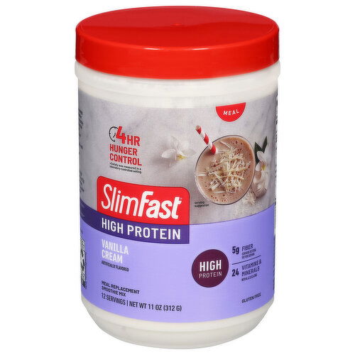 SlimFast High Protein Meal Replacement Smoothie Mix, Vanilla Cream