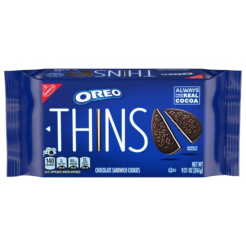 OREO OREO Thins Chocolate Sandwich Cookies, 9.21 oz