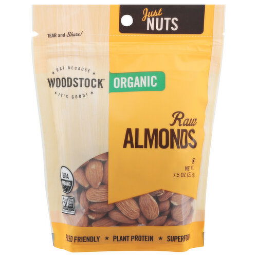 Woodstock Almonds, Organic, Raw