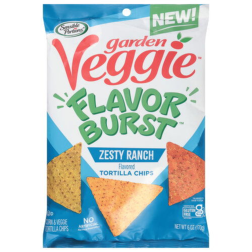 Sensible Portions Garden Veggie Tortilla Chips, Zesty Ranch