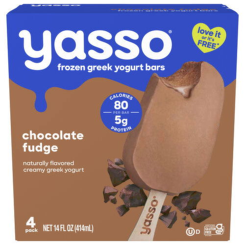 Yasso Yogurt Bars, Chocolate Fudge, Greek