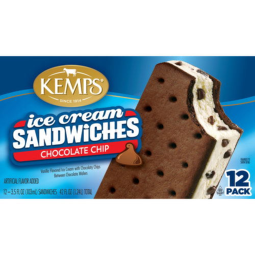 Kemps Chocolate Chip Ice Cream Sandwiches