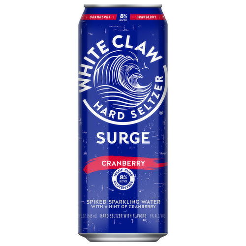White Claw Hard Seltzer Surge Hard Seltzer, Cranberry
