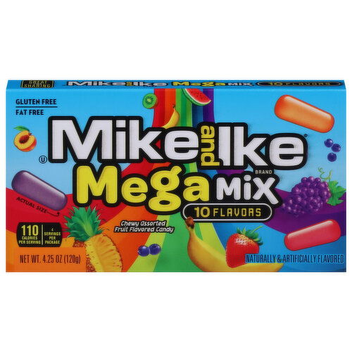 Mike and Ike Mega Mix 10 Flavors Candy