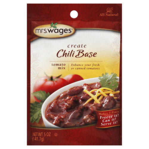 Mrs. Wages Tomato Mix, Chili Base