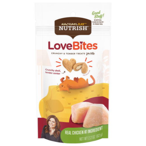 Rachael Ray Nutrish Love Bites Crunchy & Tender Real Chicken Treats for Cats