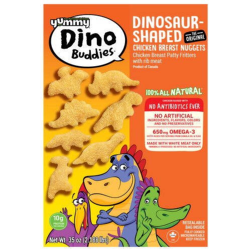 Dino Buddies Yummy Nuggets, Chicken Breast, Dinosaur Shaped