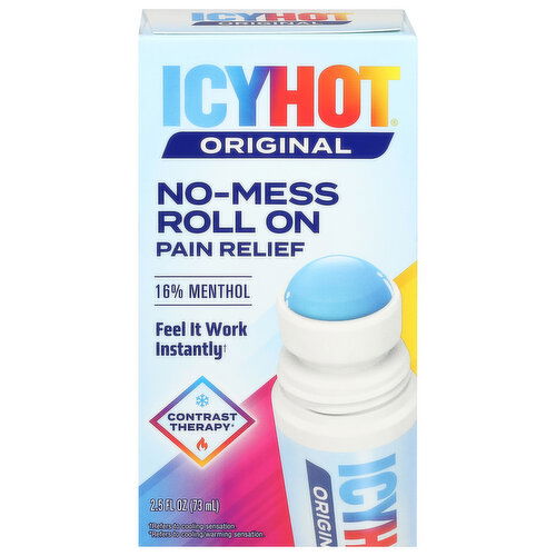 Icy Hot Original Pain Relief, No Mess, Roll-On