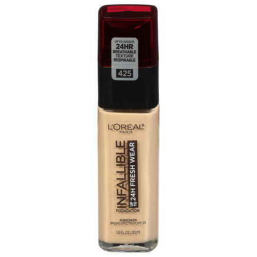 L'Oreal Infallible Foundation, Linen 425, Broad Spectrum SPF 25