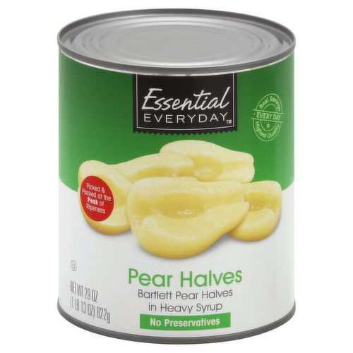 Essential Everyday Pear Halves, Bartlett, in Heavy Syrup